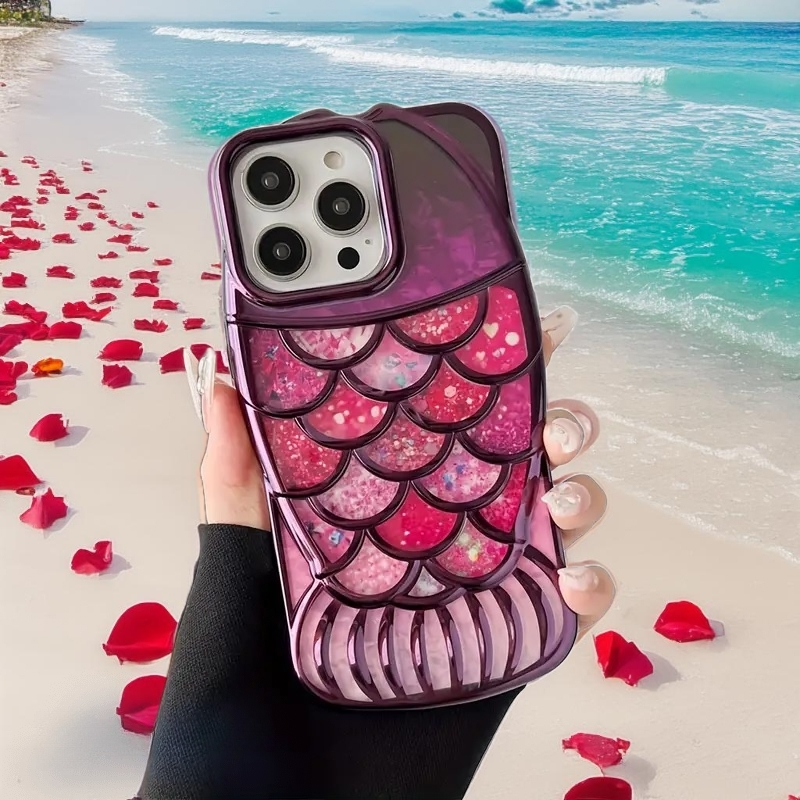 3D Mermaid Glitter Chubby Luxury Fat Fish Case